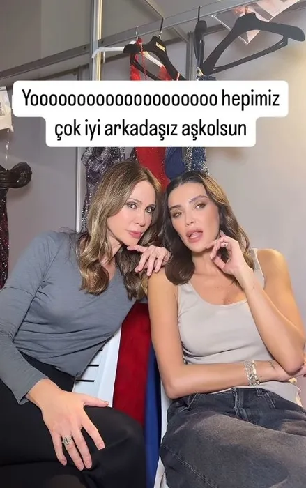 Demet Şener ile Özge Ulusoy’dan güldüren Aşk-ı Memnu taklidi! Melih Bey takımı iş başında...