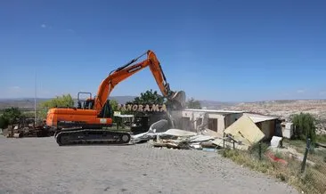 Kapadokya’da 10 günde 15 kaçak yapı yıkıldı
