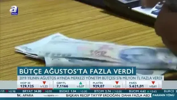 Bütçe Ağustos’ta fazla verdi