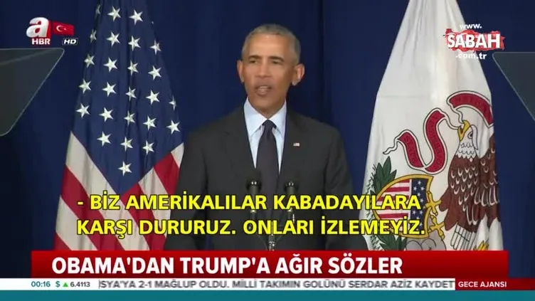 Obama'dan Trump'a ağır sözler!