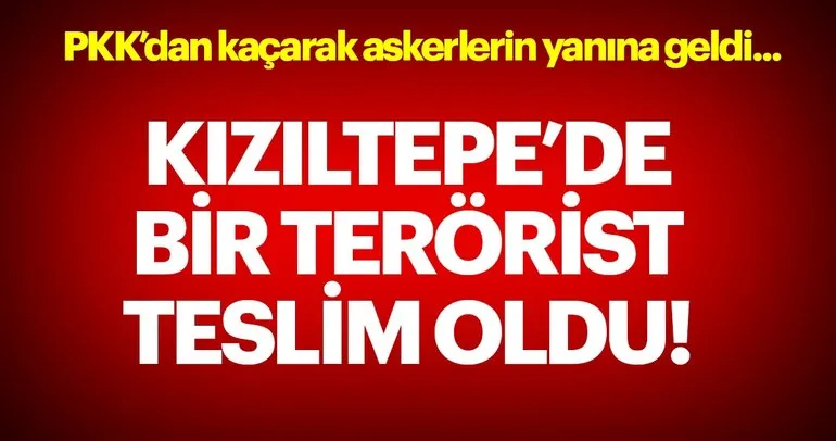 Son dakika: Kızıltepe’de bir terörist teslim oldu