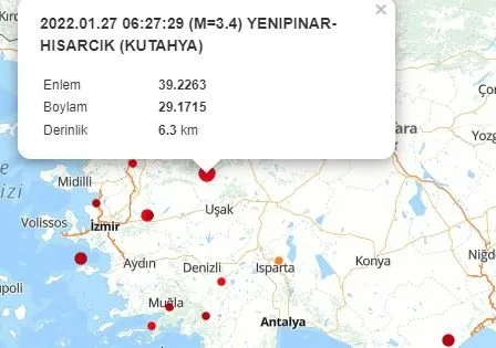 SON DAKİKA: Kütahya’da deprem! Az önce Kütahya’da deprem oldu mu, kaç şiddetinde? 27 Ocak AFAD ve Kandilli son depremler listesi