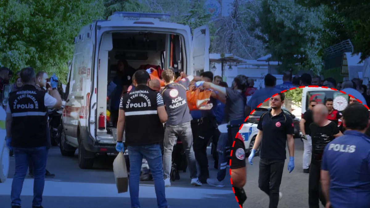 Malatya'da aile kavgası sonrası olay yerine gelen sağlık ve polis ekipleri.