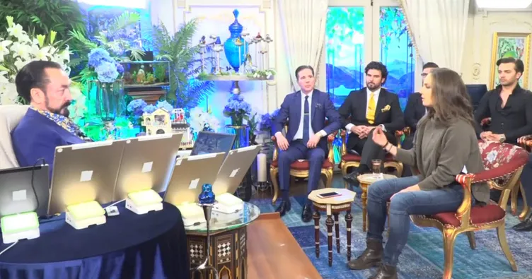 Nevşin Mengü, Adnan Oktar karşısında kedicikleri aratmadı