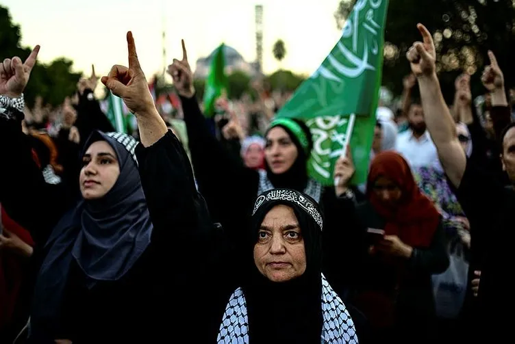 Gazze yalnız değil! Vicdanlı yürekler İsmail Haniye için özgür Filistin sözünü tuttu