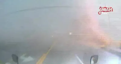 ABD Florida’da fırtınanın dev kamyonu yaprak gibi sallayıp devirdiği anlar kamerada | Video