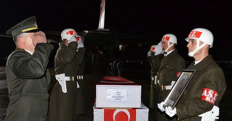 Şehit Eşkioğlu’nun cenazesi memleketi Erzurum’a getirildi
