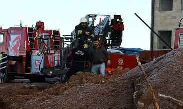 Sivas’ta yangında mahsur kalan işçiler kurtarıldı