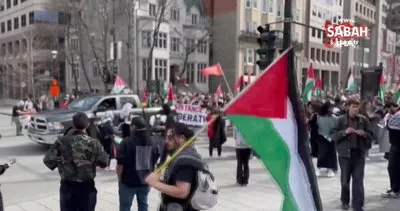Kanada’da üniversitede ilk Filistin destek gösterisi | Video