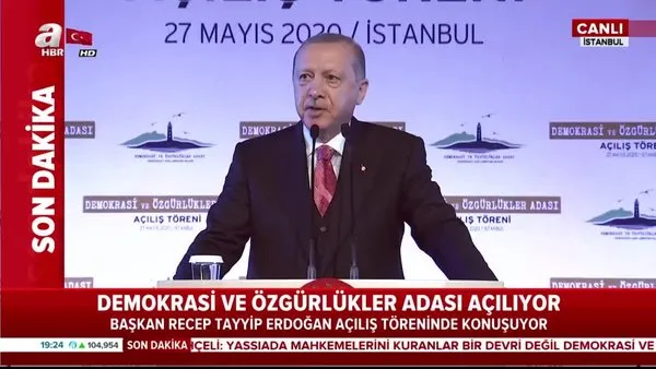 Tarihi gün! Demokrasi ve Özgürlükler Adası açıldı! Başkan Erdoğan'dan önemli açıklamalar | Video