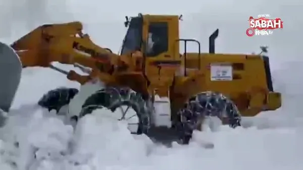Van’da hasta kurtarma ve karla mücadele çalışması | Video