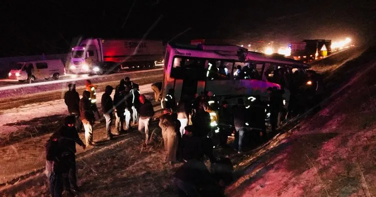 Zincirleme trafik kazasında1 ölü, 19 yaralı