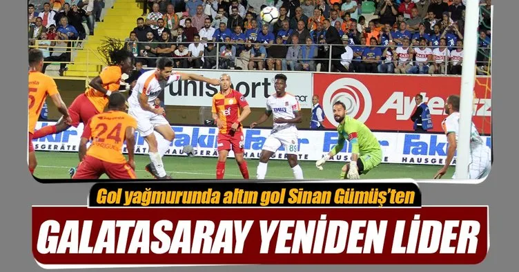 Galatasaray Alanyaspor deplasmanından lider döndü