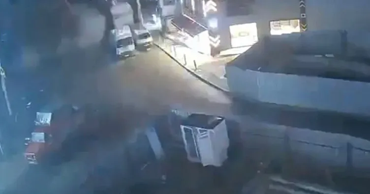 Gebze’deki binanın yıkılma anı kamerada