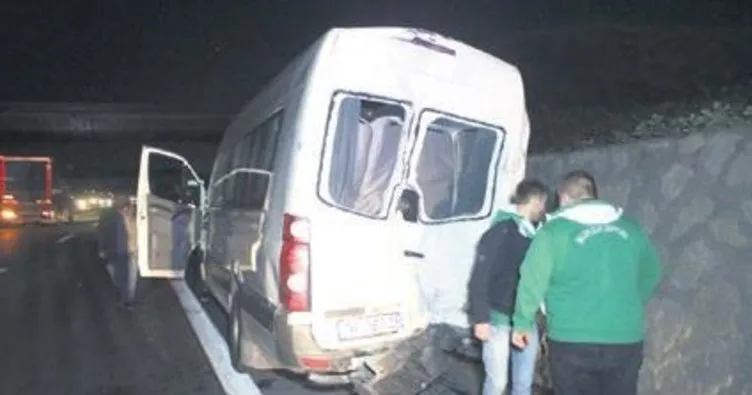 Bursaspor taraftarı kaza yaptı: 10 yaralı