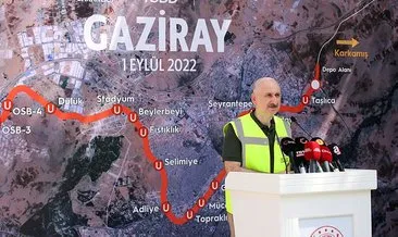 Bakan Karaismailoğlu, Gaziray Projesi’nin ilk test sürüşüne katıldı: Şehir içi trafiğine nefes aldıracağız