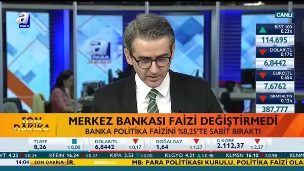 Merkez Bankası (TCMB) faizi değiştirmedi