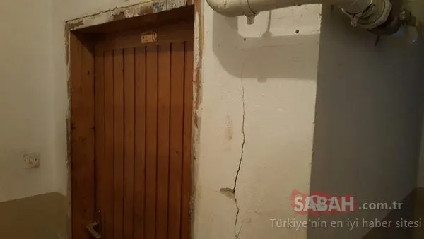 Taşıyıcı kolonlarında çatlaklar oluşan bina boşaltıldı