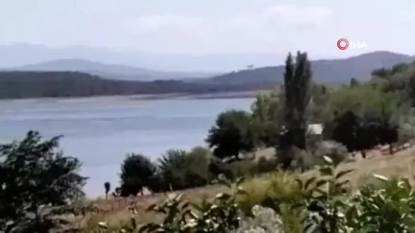 Kahramanmaraş'ta düşen yangın uçağının barajdan su aldığı son görüntüleri ortaya çıktı