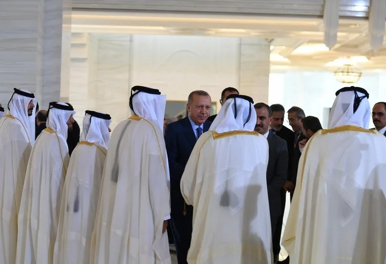 Başkan Erdoğan Katar'a indi! İşte Erdoğan'a yapılan karşılamadan görüntüler