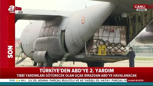 Türkiye'den ABD'ye ikinci yardım uçağı | Video