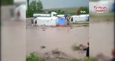 Kayseri’de çadır alanını sel bastı, 30 kişi canını zor kurtardı | Video