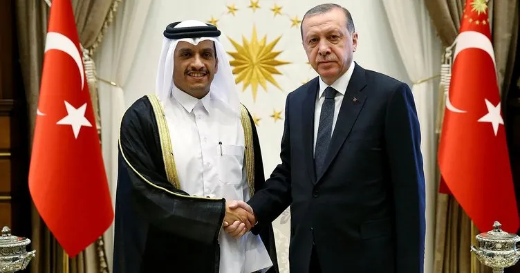Cumhurbaşkanı Erdoğan, Katar Dışişleri Bakanı El Sani’yi kabul etti