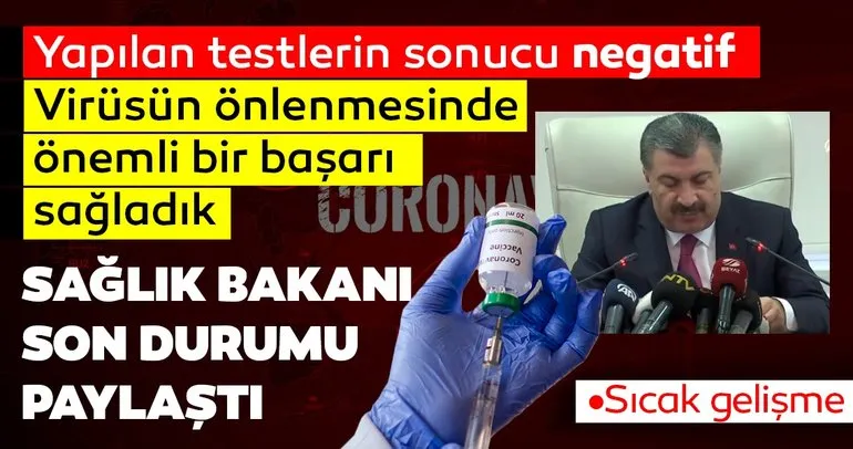 Sağlık Bakanı açıkladı: Türkiye’de koronavirüsü vakasına rastlanılmadı! Corona virüs tedbiri olarak...