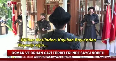 Osman Gazi ve Orhan Gazi türbelerinde saygı nöbeti | Video