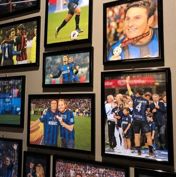 Zanetti'nin lokantasında efsanelerin kramponları sergileniyor
