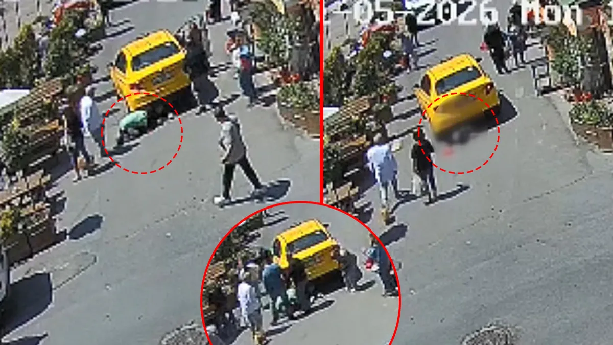 Şişli’de mucize kurtuluş! Yaşlı kadın bir adım daha atsaydı: Taksici geri manevra yaparken… Şişli’de mucize kurtuluş! Yaşlı kadın bir adım daha atsaydı: Taksici geri manevra yaparken…