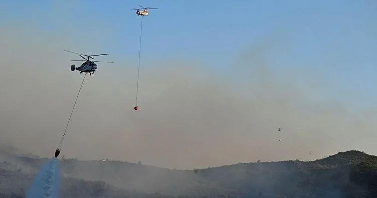 İzmir’de yangın söndürme helikopteri baraja düştü