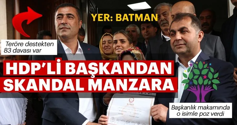 HDP’li başkan terörden ihraç edilen eski başkanla makama geçti