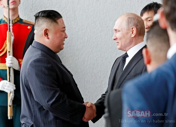 Kim Jong Un ve Putin bir araya geldi! İşte ilk görüntüler...