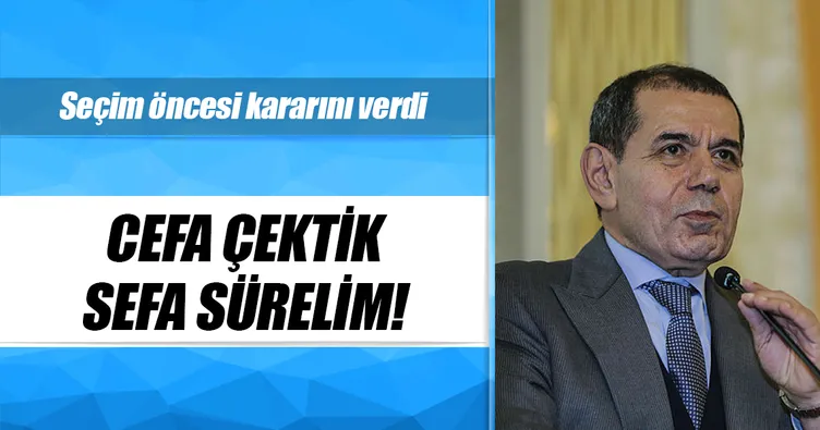 Cefa çektik sefa sürelim!