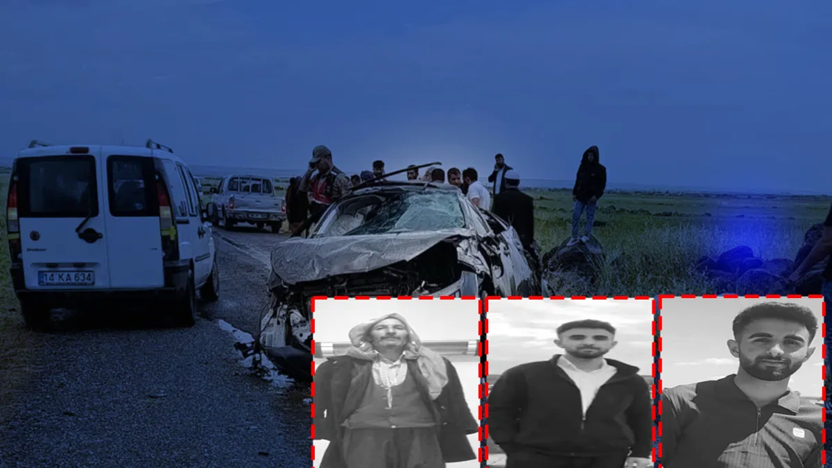 Diyarbakır'da meydana gelen trafik kazasında takla atmış otomobil.
