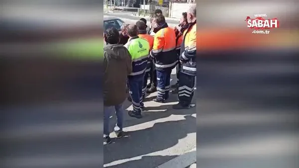 İBB ile Maltepe Belediyesi işçileri birbirine girdi… Çöp kavgası kamerada | Video
