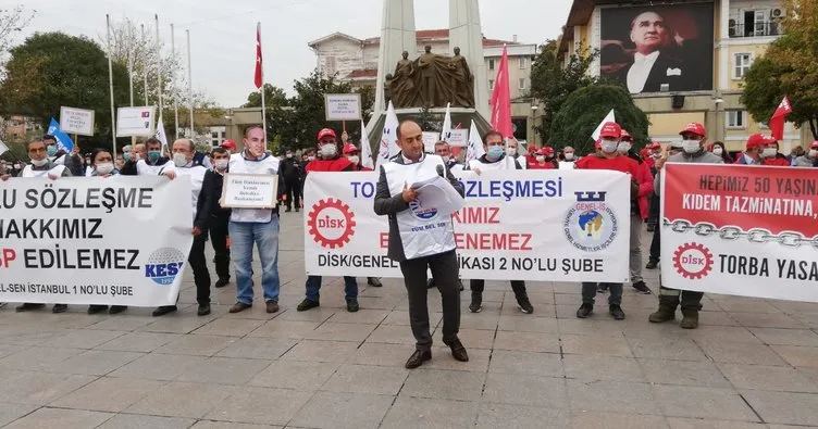 Bakırköy Belediyesi’ne toplu sözleşme protestosu