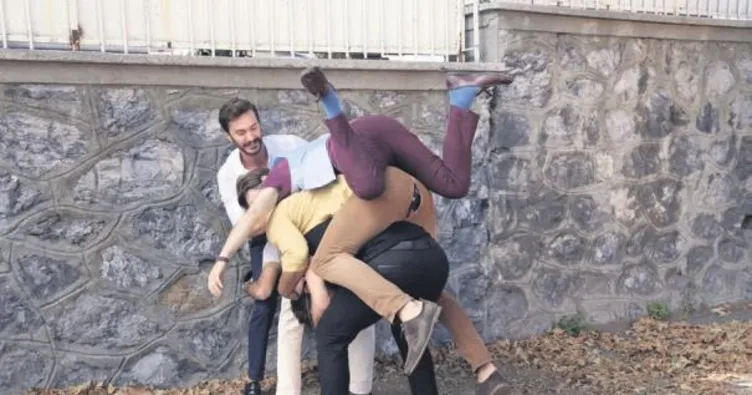 ‘Damat Takımı’ sette uzun eşek oynadı!