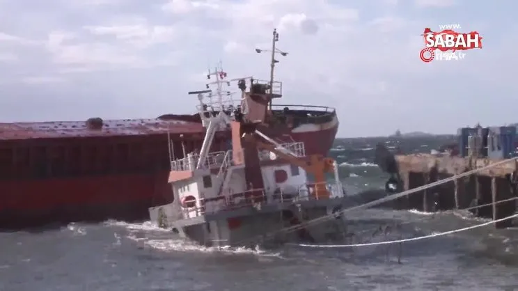 Kartal’da bir gemi battı, başka bir gemi de yatan gemiye yaslandı | Video