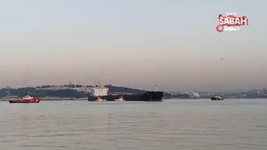İstanbul Boğazı’nda gemi trafiği çift yönlü olarak askıya alındı | Video