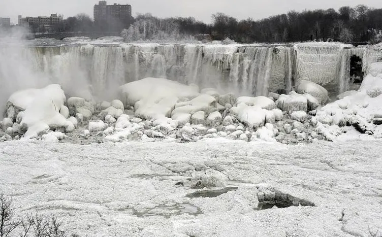 Niagara Şelalesi de dondu
