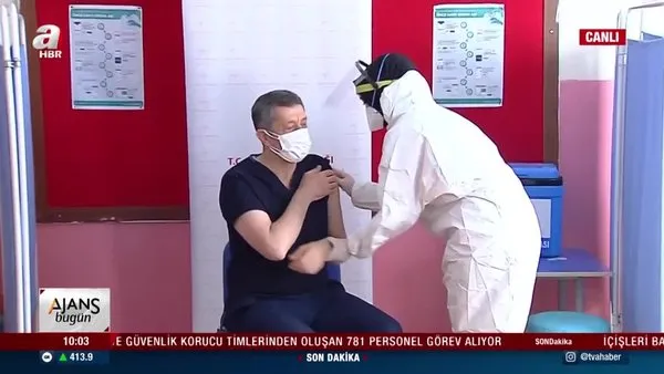 SON DAKİKA: Milli Eğitim Bakanı Selçuk canlı yayında koronavirüs aşısı oldu | Video