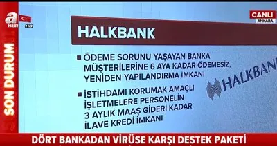 Halkbank, Vakıfbank, Ziraat Bankası ve İş Bankası’ndan corona virüsüne karşı destek paketi açıkladı | Video