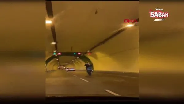 Sarıyer’de motosikletinin tehlikeli yolculuğu | Video