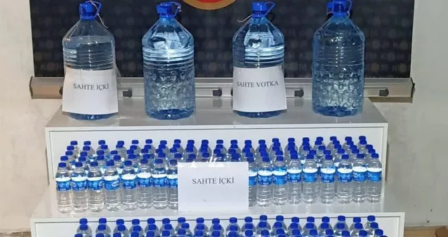 Trabzon'da sahte içki operasyonu: 2 gözaltı