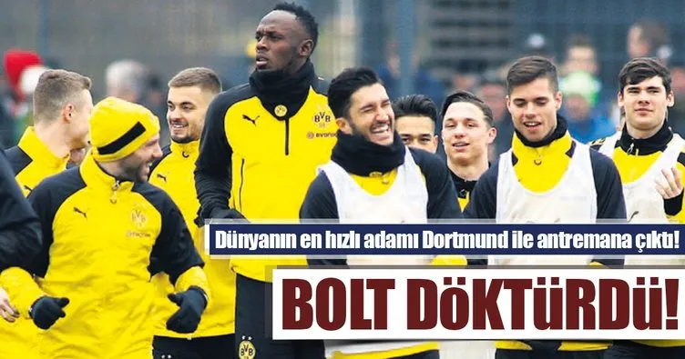 Usain Bolt, Borussia Dortmund antrenmanında döktürdü