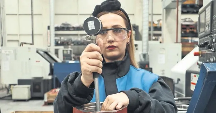 Döküm fabrikasının tek kadın tornacısı