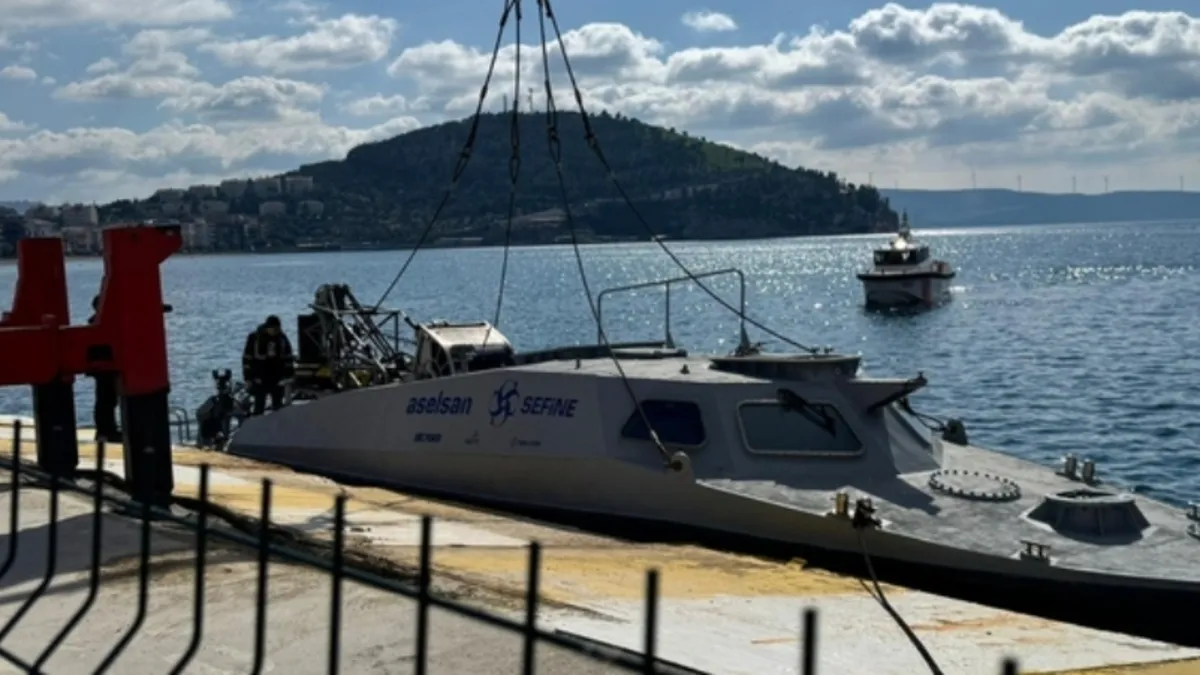 Yerli ve milli insansız mayın tarama aracı Erdek’te Yerli ve milli insansız mayın tarama aracı Erdek’te