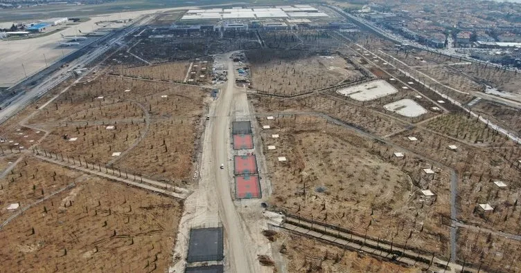 Atatürk Havalimanı Millet Bahçesi’ndeki çalışmalar havadan görüntülendi: Alan binlerce ağaçla kaplandı